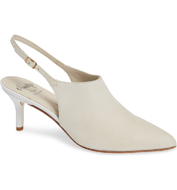 bone slingback pumps