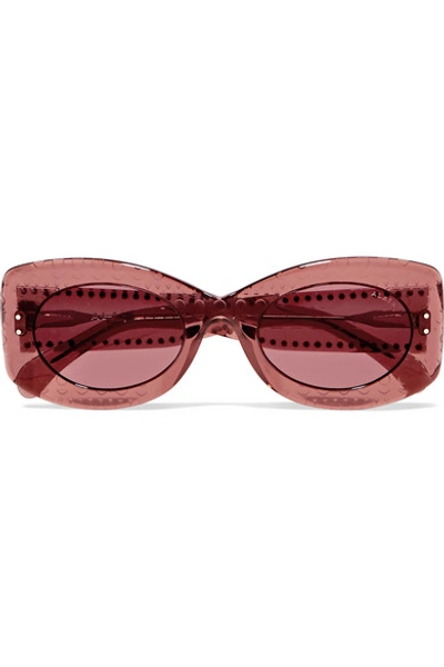Alaïa Square-frame Studded Acetate Sunglasses
