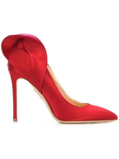 Charlotte Olympia Satin Pumps In Red