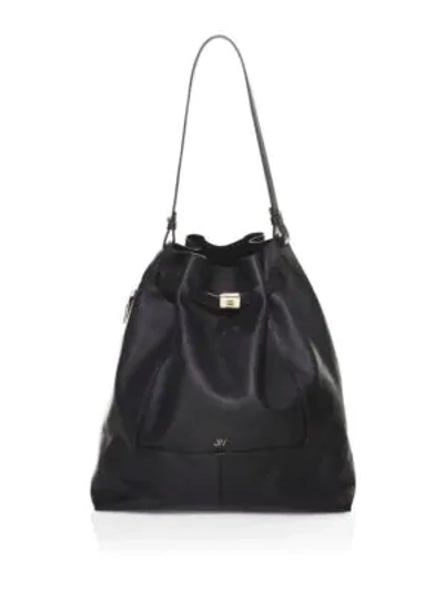 Jason Wu Softy Leather Bucket Bag In Black