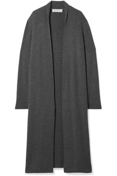 Gabriela Hearst Llorona Ribbed Cashmere Cardigan In Charcoal