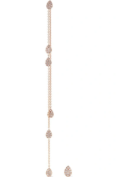 Diane Kordas 18-karat Rose Gold Diamond Earrings