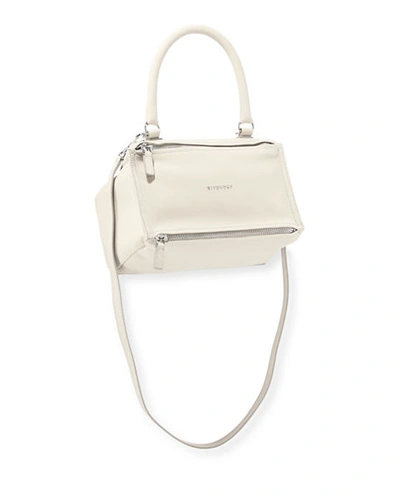 Givenchy Pandora Small Leather Shoulder Bag, White