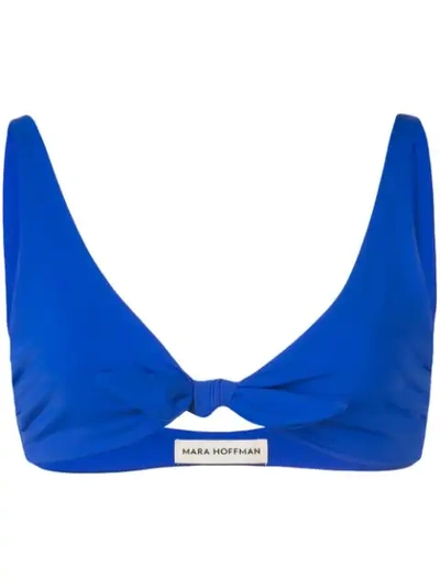 Mara Hoffman Rio Tie-front Bikini Top In Bright Blue