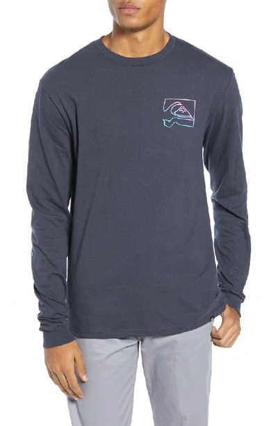 Quiksilver Distortion T-shirt In Blue Nights