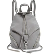 Rebecca Minkoff Mini Julian Pebbled Leather Convertible Backpack - Grey