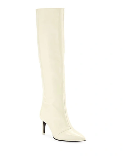 Rag & Bone Beha Calf Leather Knee Boots In White