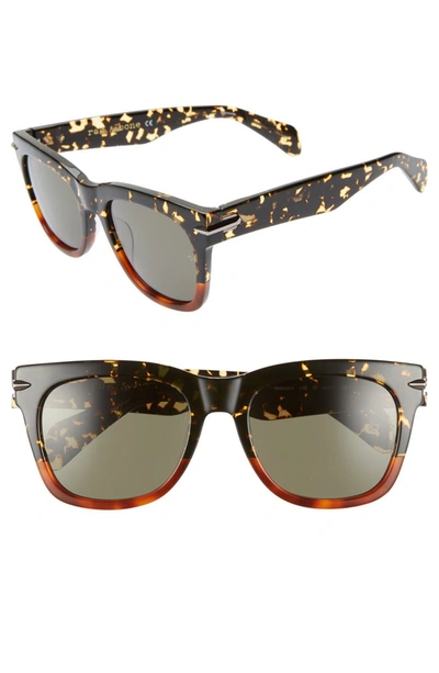Rag & Bone 54mm Polarized Sunglasses In Black/ Havana Honey