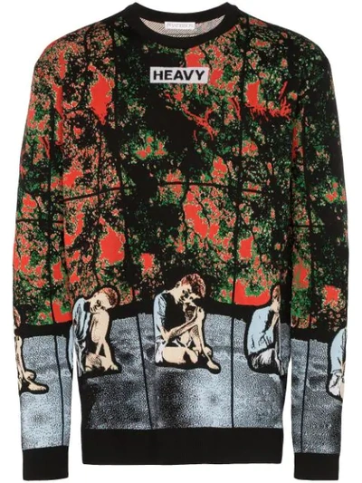 Jw Anderson Gilbet & George Boy Sitting Down Crew Neck In Black