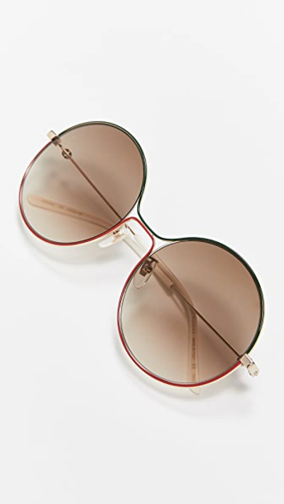 Gucci Eyewear Round Shaped Sunglasses In C003