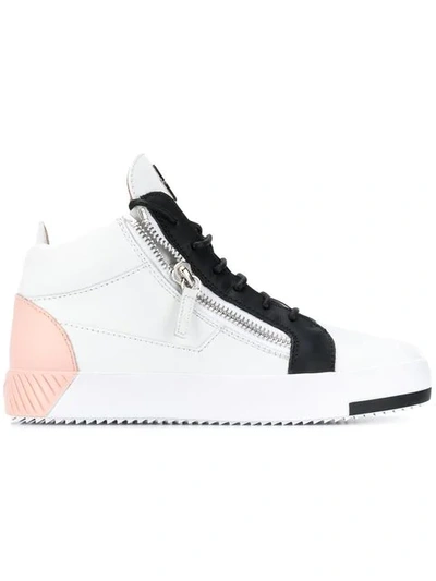 Giuseppe Zanotti Lace-up High Top Sneakers In White