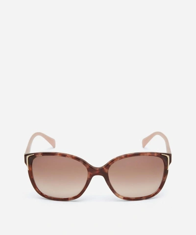 Prada Square Acetate Sunglasses In Brown