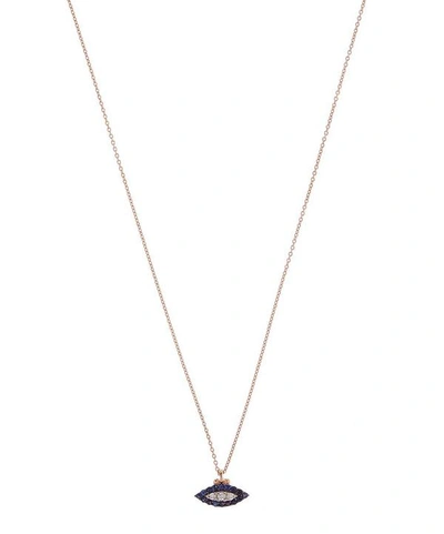 Kismet By Milka Rose Gold 10th Eye Haven Sapphire And Diamond Necklace