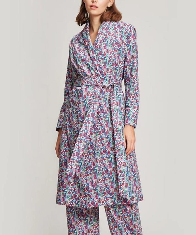 Liberty London Emily Jane Long Cotton Robe In Pink