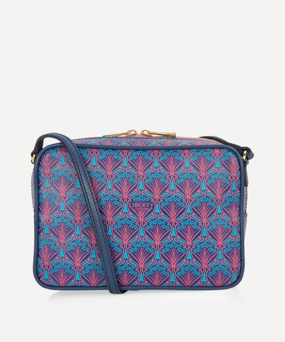 Liberty London Maddox Iphis Canvas Cross-body Bag In Navy