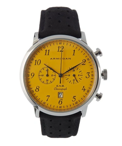 Armogan S83 Black Leather Strap Watch