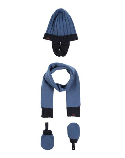 Emporio Armani Babies' Hats In Slate Blue