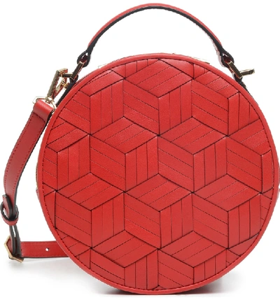 Welden Meridian Leather Crossbody Bag - Red In Dark Red