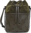 Welden Mini Gallivanter Leather Bucket Bag In Dark Olive