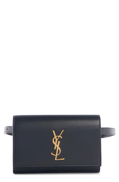 Saint Laurent Kate Leather Belt Bag In Noir