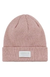 Adidas Originals Originals Ribbed Beanie Hat - Pink In Icey Pink/ White/ Clear Grey