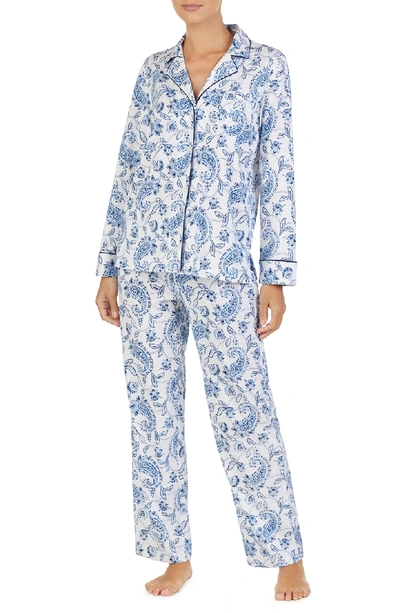 Lauren Ralph Lauren Paisley Pajamas In White/ Print