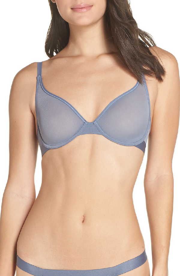 Negative Underwear Sieve Demi Bra In Slate ModeSens