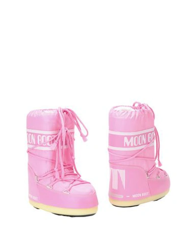 Moon Boot Kid's Nylon Logo Boots In Pink