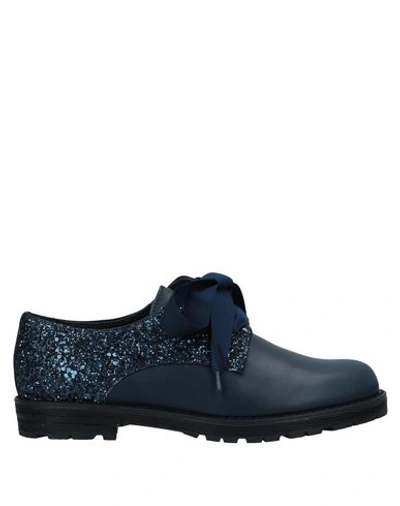 Il Gufo Laced Shoes In Dark Blue