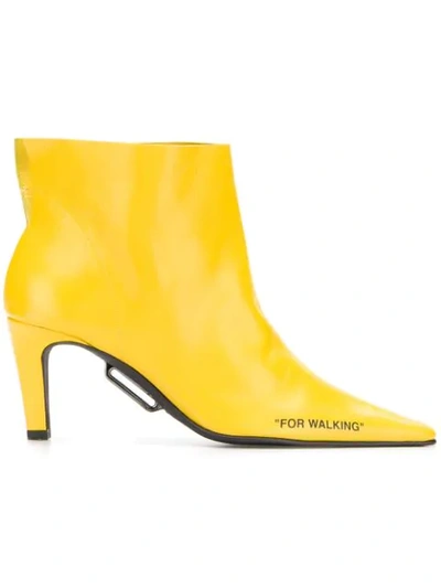 Off-white For Walking Ankle Boot In Yellow Multicolor
