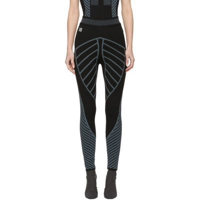 Off-white Active Knitted Leggings In Black