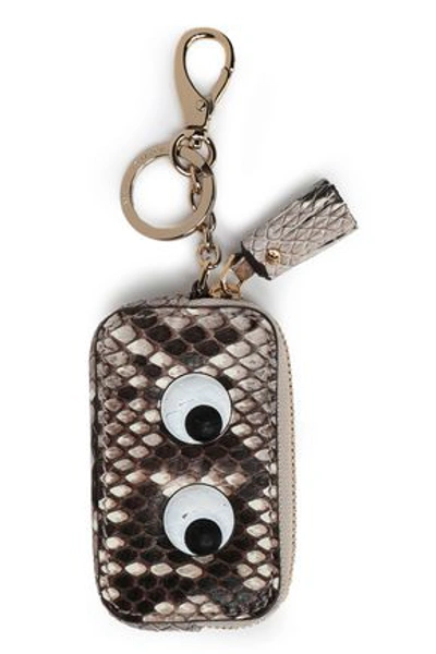 Anya Hindmarch Woman Appliquéd Python Keychain Animal Print