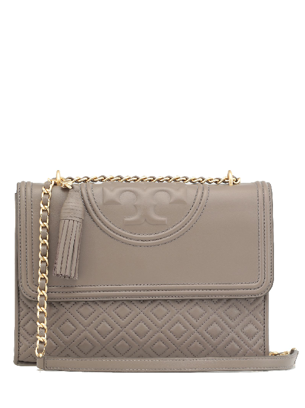tory burch fleming convertible shoulder bag silver maple