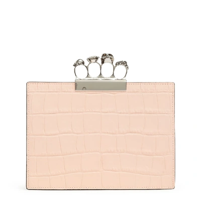 Alexander Mcqueen Four Ring Pouch Blush Clutch In Pink