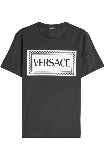 Versace Logo Printed T-shirt In Basic