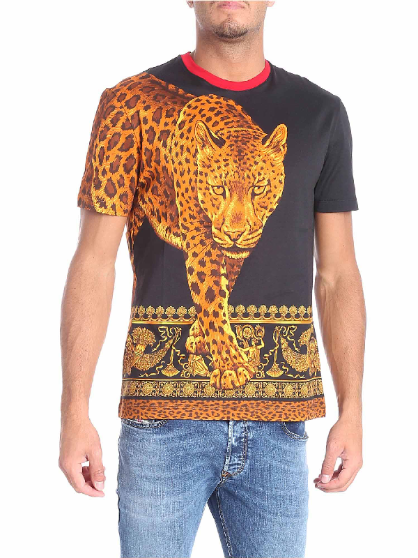 Versace Signature Wild Print T-shirt In 