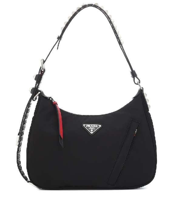 prada vela nylon shoulder bag