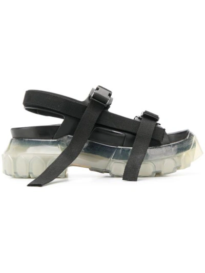 Rick Owens 60mm Hiking Leather Sandals In Black
