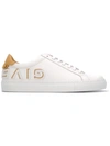 Givenchy 20mm Urban Reverse Logo Leather Sneakers In Blanc Beige