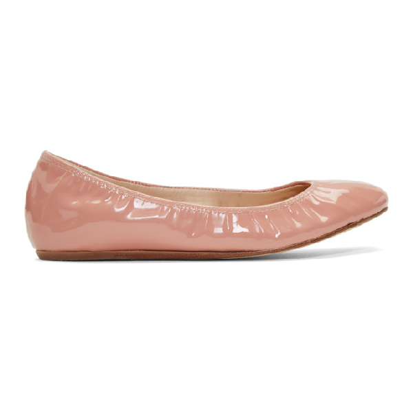 Lanvin 10mm Patent Leather Ballerina Flats In 57 Nude | ModeSens