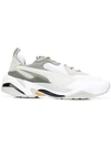 Puma White Fabric Thunder Spectra Sneakers