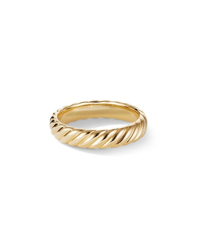 David Yurman Men's Cable Band Ring In 18k Gold, 5mm