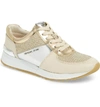 Michael Michael Kors Allie Metallic Mix Trainers In Gold/ White Multi