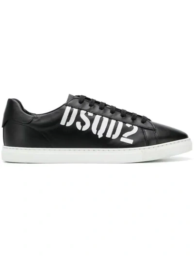 Dsquared2 New Tennis Leather Trainers In Black