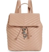 Rebecca Minkoff Edie Quilted Leather Flap Backpack In Doe