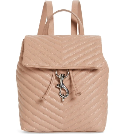 Rebecca Minkoff Edie Quilted Leather Flap Backpack In Doe