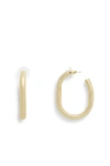 Rebecca Minkoff Chunky Tubular Hoop Earrings In Gold