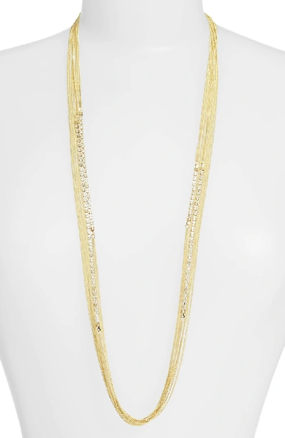 Lisa Freede Crystals & Chains Necklace In Gold