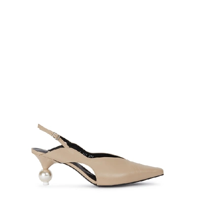 Yuul Yie Doreen 70 Stone Leather Pumps In Beige