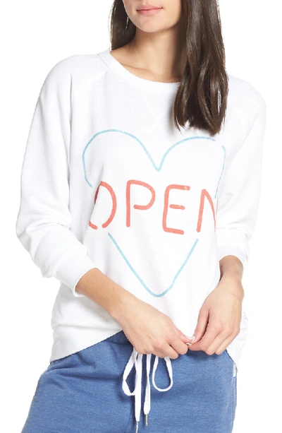 The Laundry Room Open Heart Sweatshirt In White